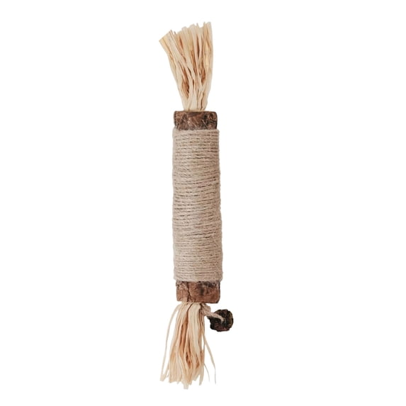 Silvervine Stick for Cat Teeth Cleaning, Cotton Linen Wrapped Dental Chew Toy for Indoor Cats and Kittens, C