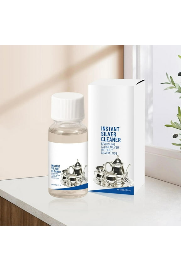 Silverware Cleaner and Polish Solution for Jewelry and Cutlery - Quickly Removes Tarnish and Restores Shine