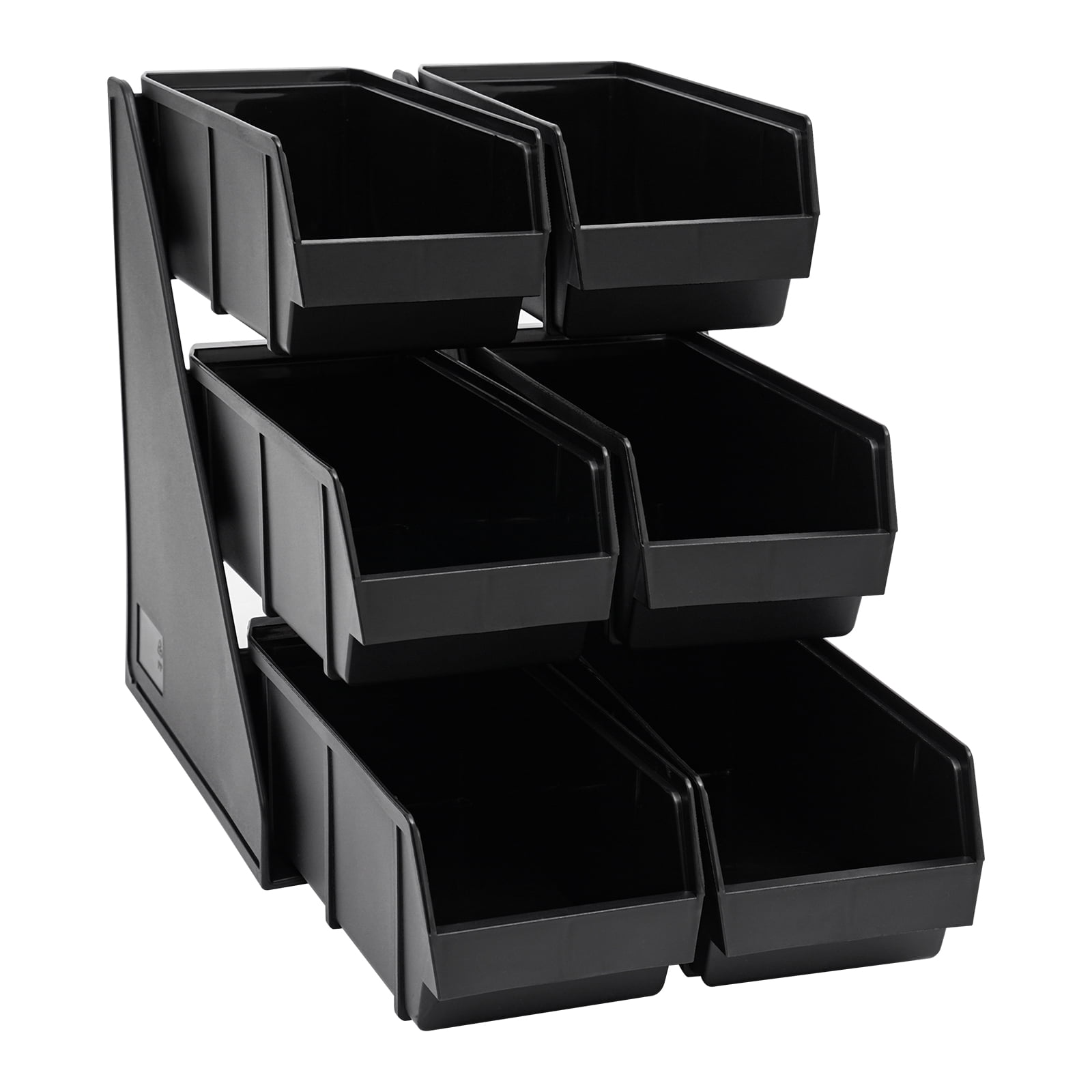 Silverware Holder, Durable Plastic, 6 Compartments for Organizing Straws, Paper Towels, Condiments, Multi-Functional for Home or Business Use, Easy to Clean and Install
