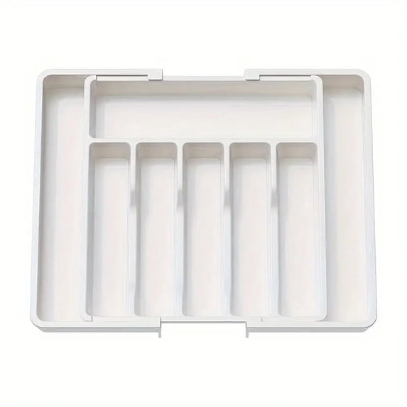 Silverware Organizer, Adjustable & Expandable Utensil Drawer Organizer, BPA Free Utensil Holder, Cutlery Tray for Forks, Spoons, Knives in Kitchen