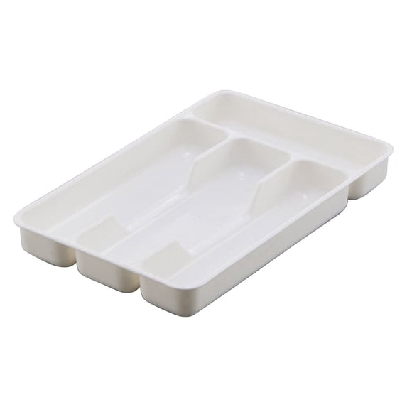 Silverware Organizer, Silverware Organizerd, Covered Utensil Tray for Kitchen Drawer and Countertop, Plastic Cutlery and Flatware Storage Box for Spoons Forks Knives Holder Case