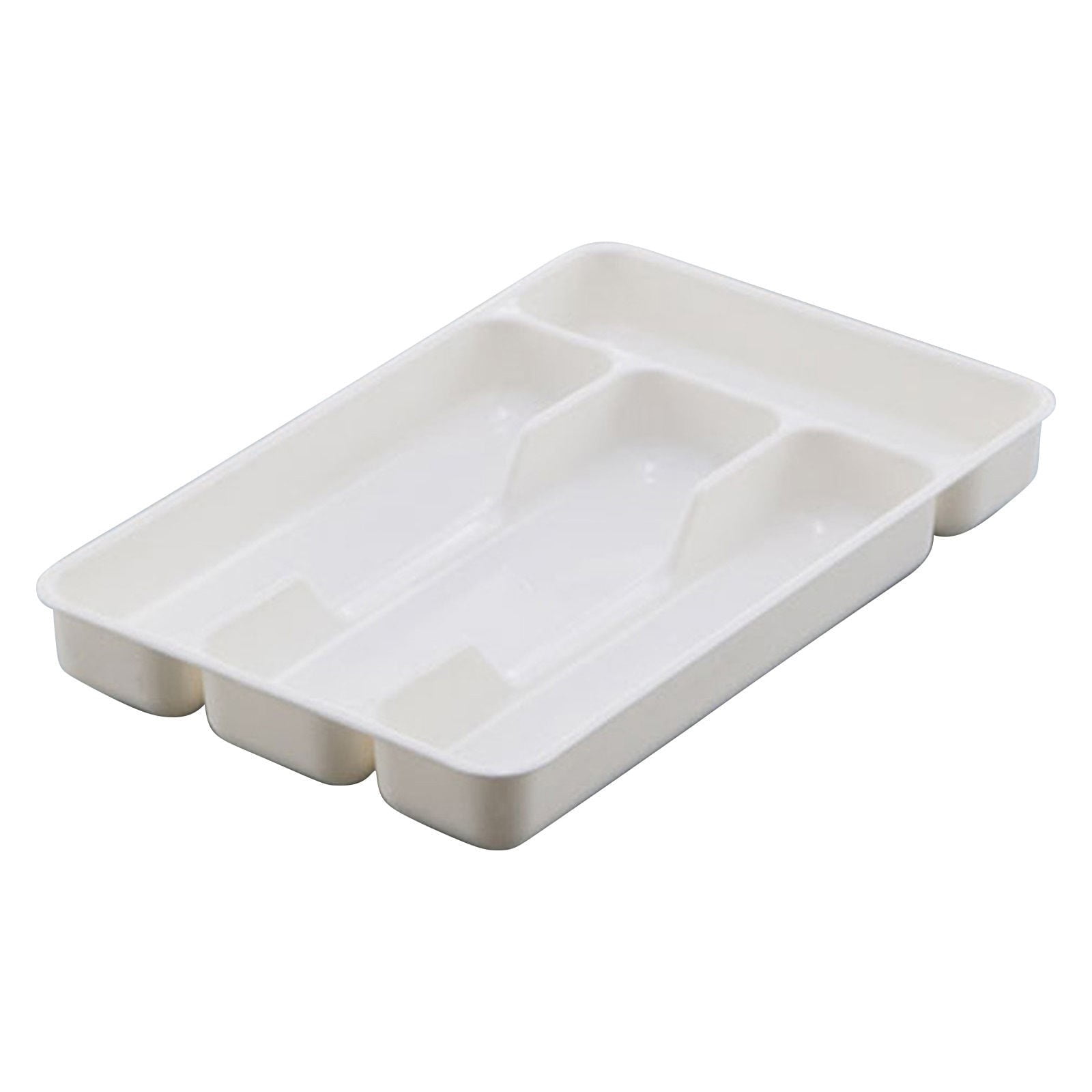 Silverware Organizer, Small, Black,Utensil Organizer for Kitchen Drawers,Cooking Utensil Tray, Cutlery Tray for Forks, Knives, Flatware Holder, Plastic Kitchen Spatula Tools(White,6.9X10.7")
