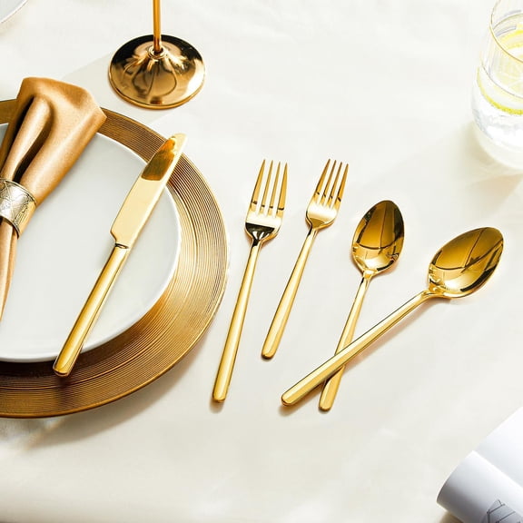 Silverware Set, 20 Piece Flatware Cutlery Set for 4, 18/10 Stainless Steel Silverware Mirror Polished Dishwasher Safe for Home, Restaurant, Wedding, Party(Silver, 20 pieces for 4)