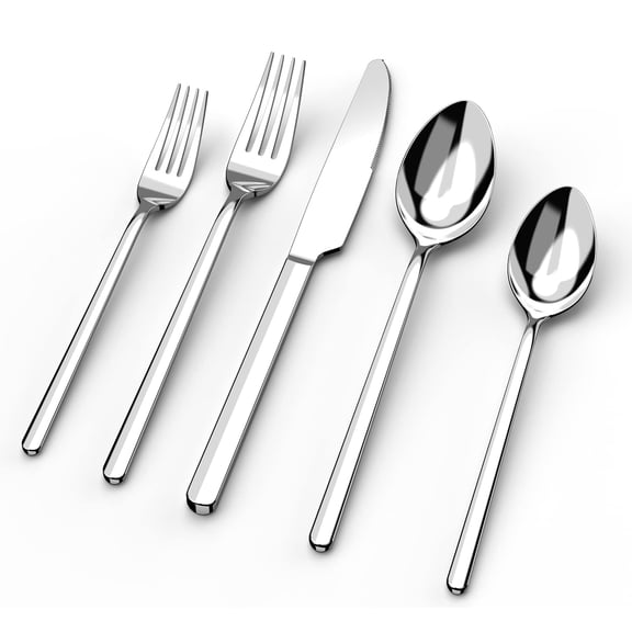 Silverware Set, 20 Piece Flatware Cutlery Set for 4, 18/10 Stainless Steel Silverware Mirror Polished Dishwasher Safe for Home, Restaurant, Wedding, Party