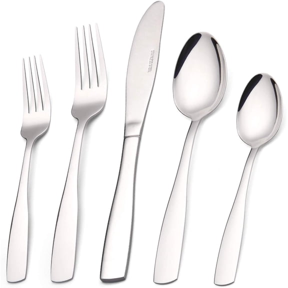 Silverware Set, 20-Piece Stainless Steel Flatware set, Tableware Cutlery Set Service for 4, Utensils for Kitchens, Dishwasher Safe