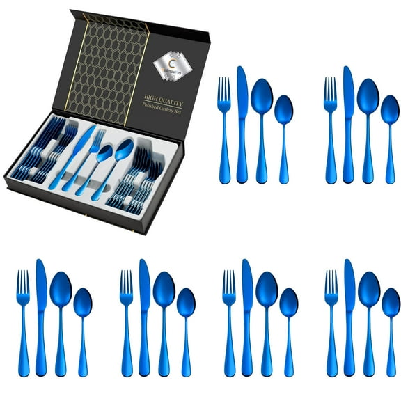 Silverware Set, 24-Piece Flatware Set for 6, Stainless Steel Cutlery for Home Kitchen and Restaurant