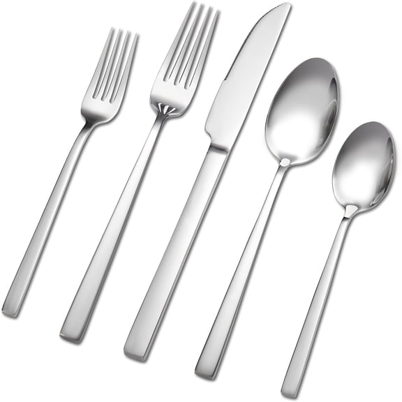 Silverware Set, 40 count Flatware Cutlery Set for 8, Stainless Steel Silverware Mirror Polished Dishwasher Safe for , Restaurant, Wedding, Party