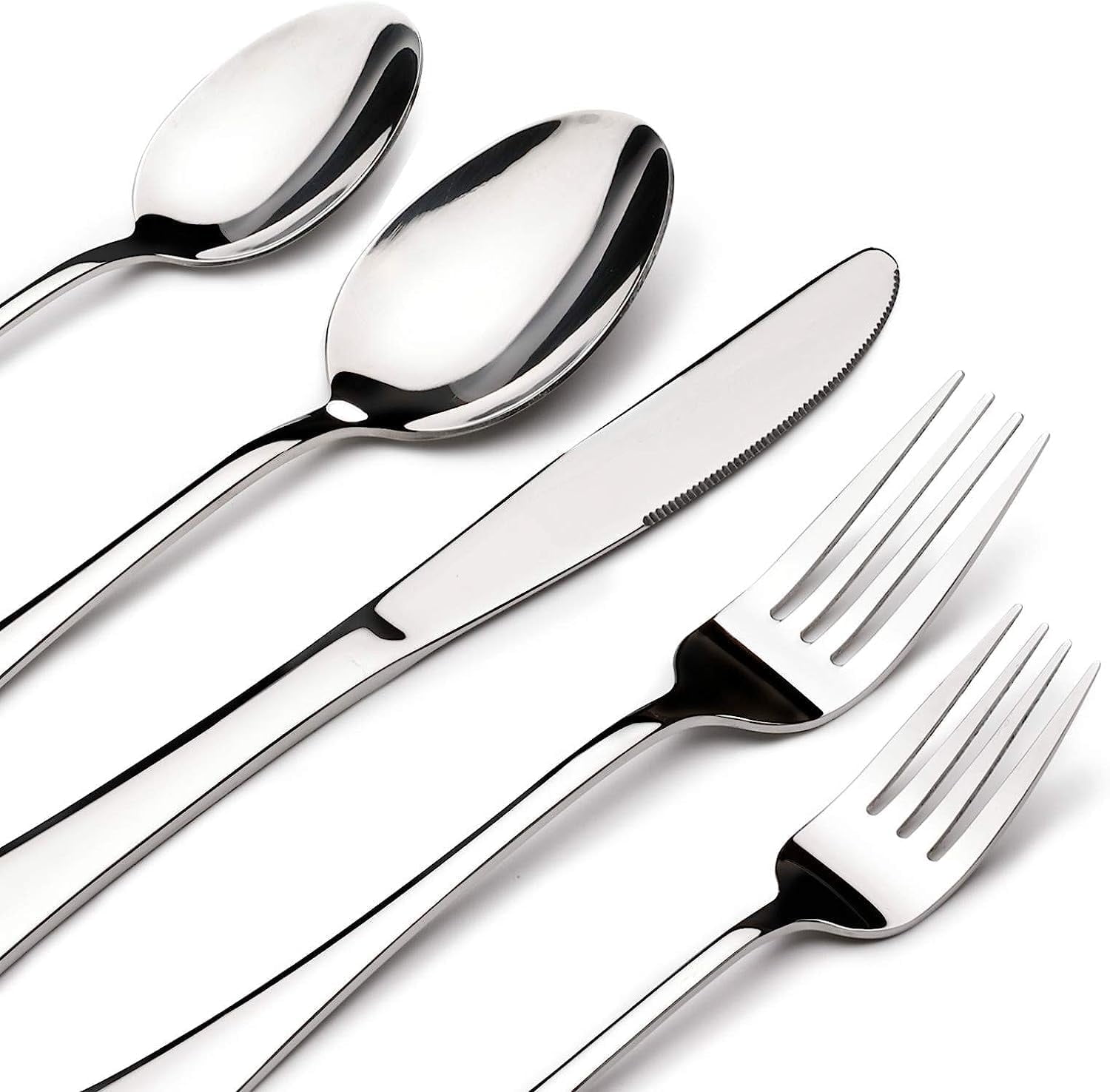 Silverware Set for 6, 30 Piece Heavy Duty Stainless Steel Flatware Utensils Cutlery Set Including Steak Knife Fork and Spoon, Dishwasher Safe, Gift Package for Wedding Housewarming - Walmart.com
