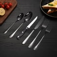 thumbnail image 1 of Silverware Set, 6 Piece Stainless Steel Flatware Set, Kitchen Utensil Set, Tableware Cutlery Set, Stainless Steel Western Cutlery, Steak Knife Fork Cutlery, for Home and Restaurant, Dishwasher Safe, 1 of 6