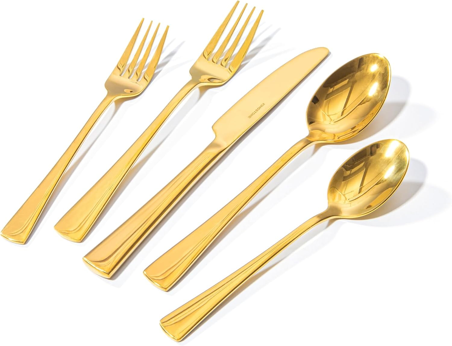 Metal Silverware Silverware Set for 8, 40-Piece Forged 18/10 Stainless Steel Flatware ...