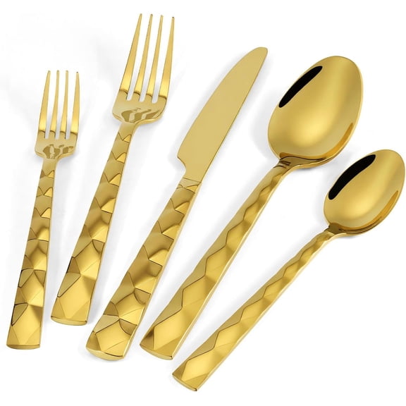 Silverware Set, Luxury 18/10 Stainless Steel Cut Flatware Set, 20- Mirror Finish Cutlery for Kitchen, , Wedding and Party, Dishwasher Safe, Service for 4