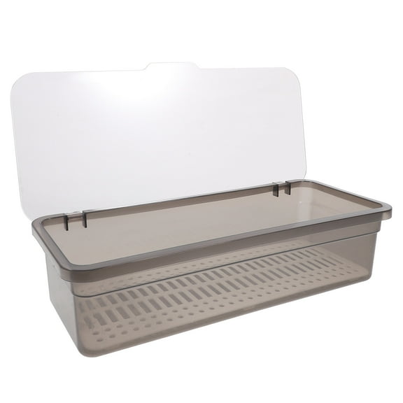 Silverware Storage Box Chest Flatware Tray With Lid Chopstick Storage Case Plastic Draining Rack Tableware Organizer For Kitchen Cutlery Container Countertop Utensil Holder