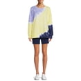 thumbnail image 1 of Silverwear Women's Tie Dye Sweatshirt and Shorts, 2-Piece Active Set, 1 of 6