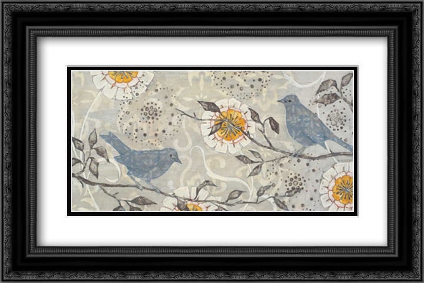Silverwood I 2x Matted 24x16 Black Ornate Framed Art Print by