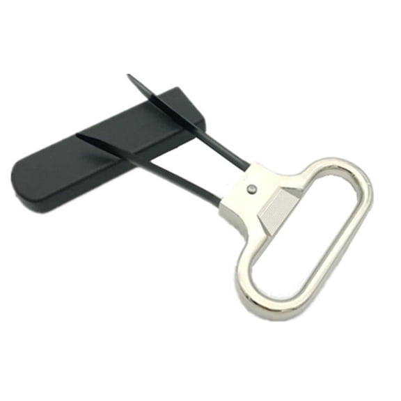 Silvery Wine Opener, Two-Prong Wine Bottle Opener for Damaged Cork Old Wine Corkscrew Remover11.5 * 6.5 * 1cm