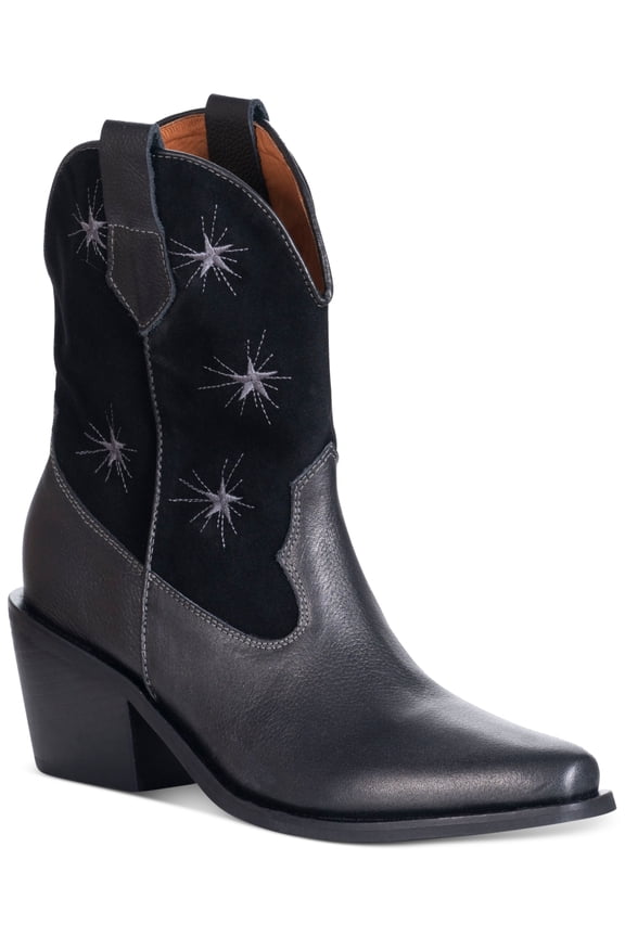 Galaxy Stars Western Booties Charcoal 5M