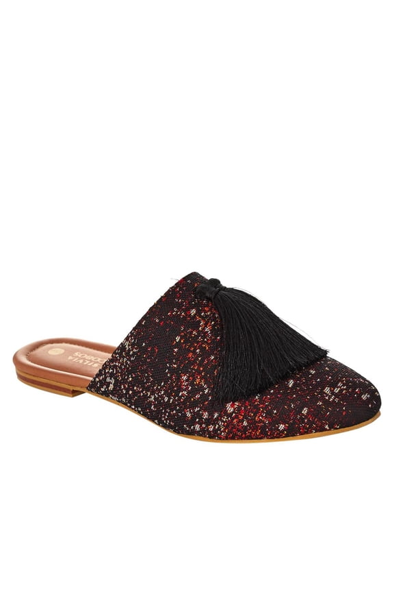 Silvia Cobos Milonga Fringed Tassel SlipOn Mule