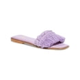 thumbnail image 1 of Silvia Cobos Womens Candy Fringe Leather Fringe Slide Sandals, 1 of 3