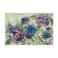 thumbnail image 1 of Silvia Vassileva 'Bold Blue And Lavender Flowers' Canvas Art, 1 of 3