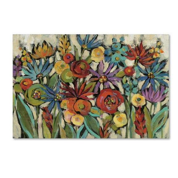 Silvia Vassileva 'Confetti Floral I' Canvas Art