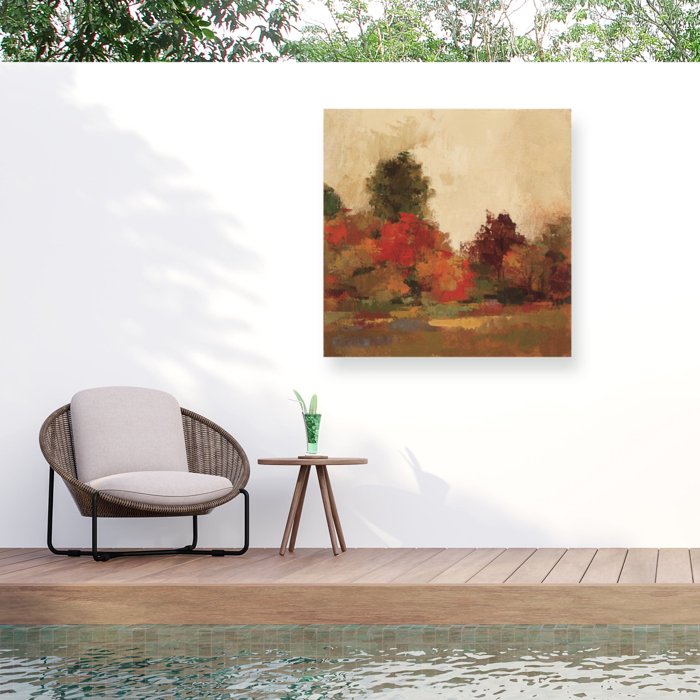 Silvia Vassileva 'Fall Forest III' Outdoor Canvas 14x12