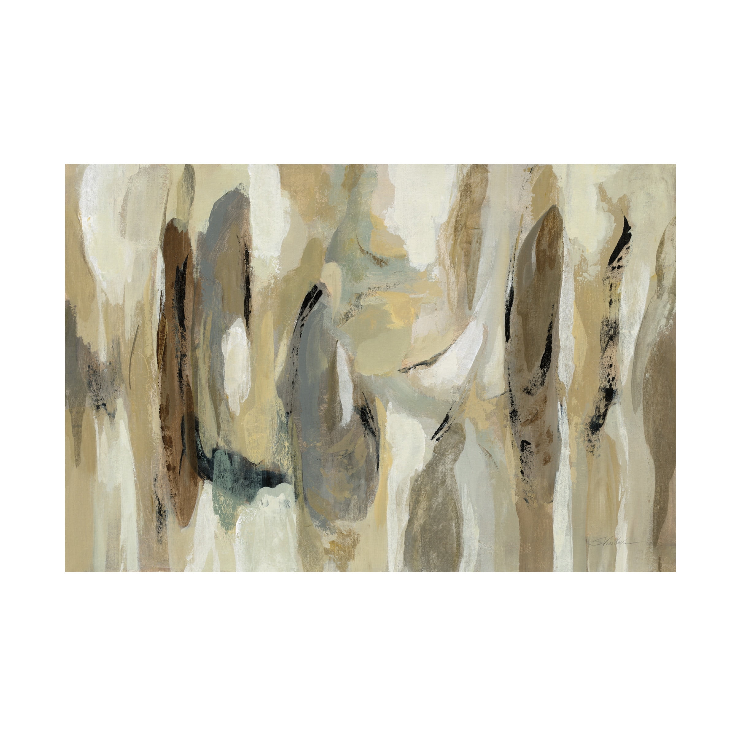 Silvia Vassileva 'Fluidity Neutral' Canvas Art