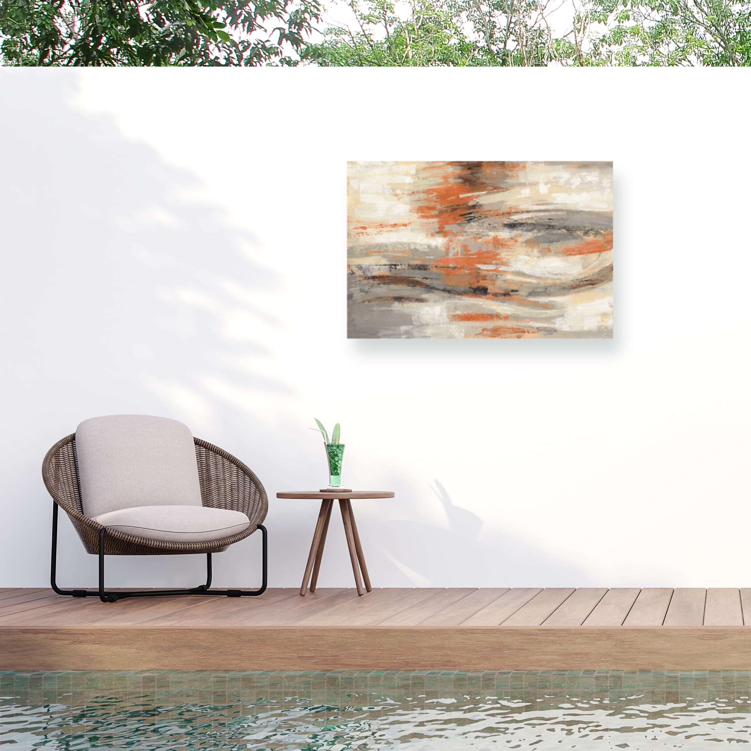 Silvia Vassileva 'Golden Dust Crop Orange' Outdoor All-Weather Wall Decor