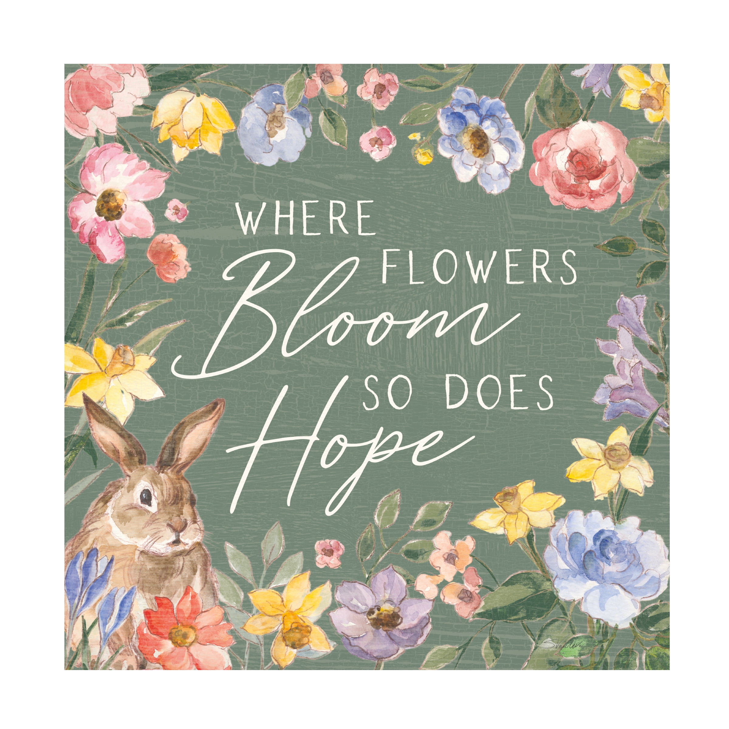 Silvia Vassileva 'Happy Easter III Sage' Canvas Art