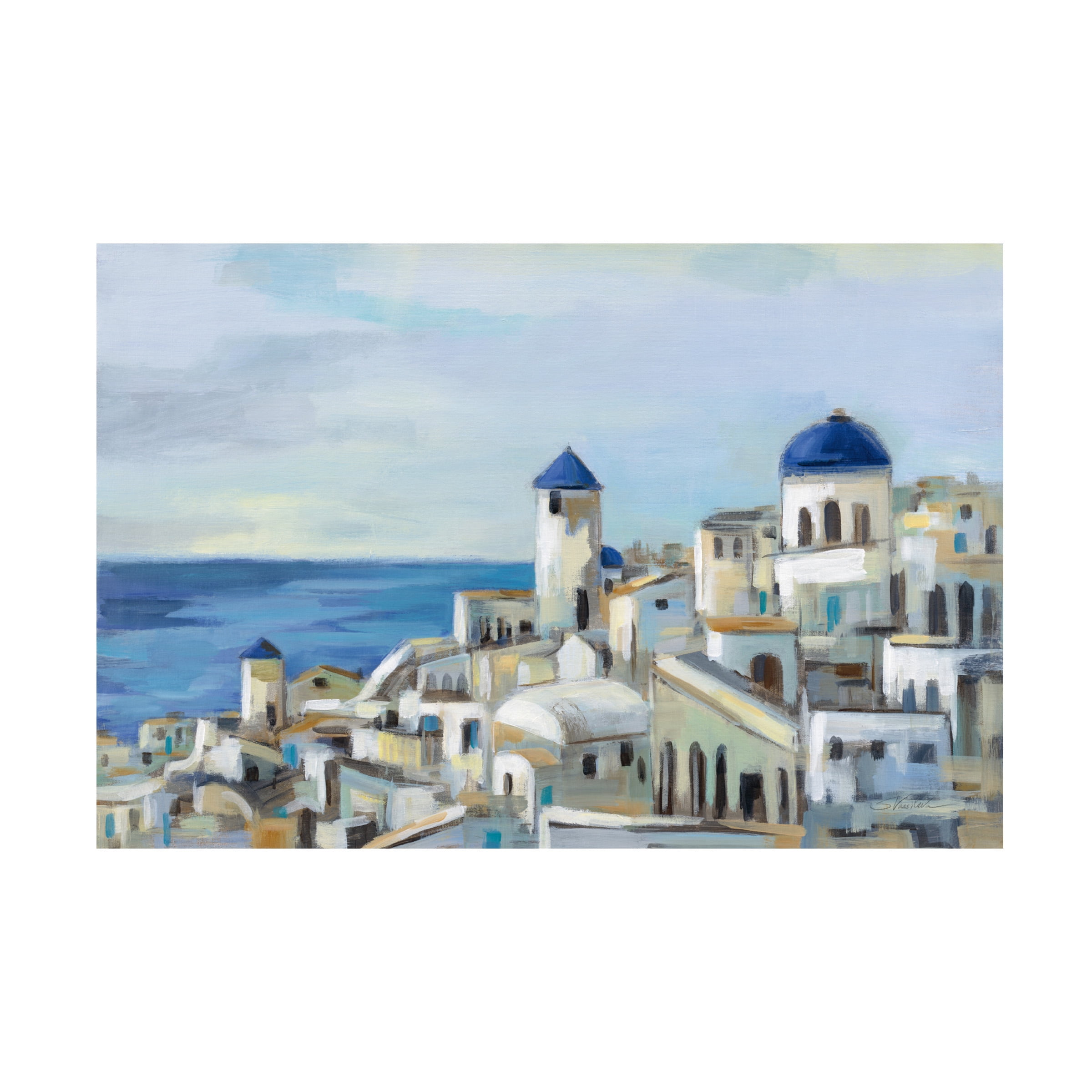Silvia Vassileva 'Santorini View I' Canvas Art