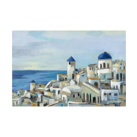 Silvia Vassileva 'Santorini View I' Canvas Art