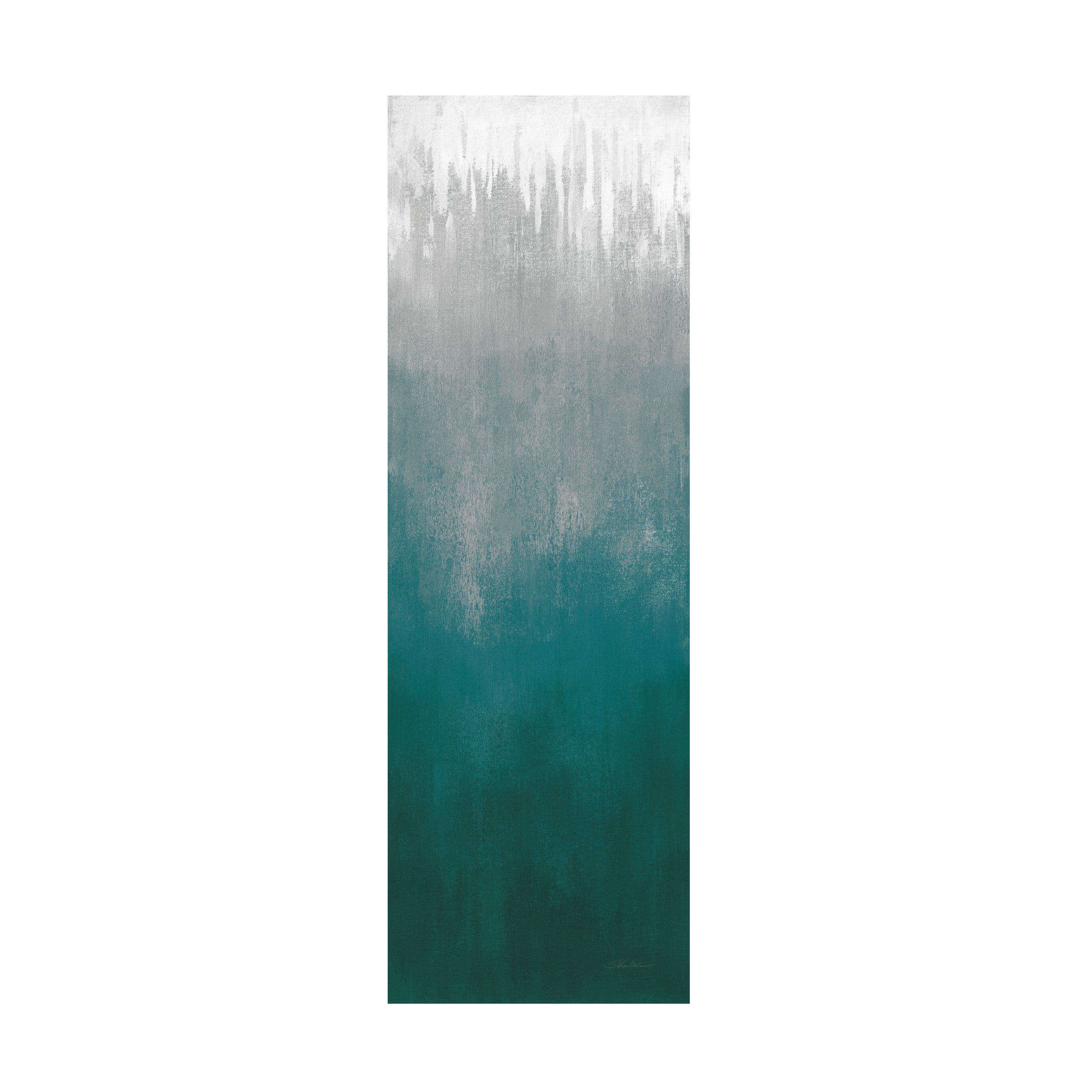 Silvia Vassileva 'Silver Wave I Green Crop' Canvas Art