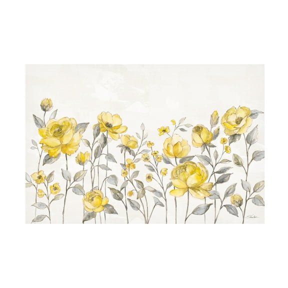 Silvia Vassileva 'Sunny Roses I No Words' Canvas Art