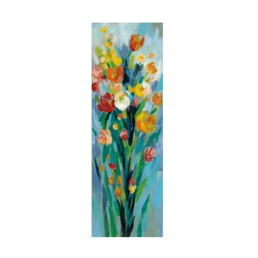 Silvia Vassileva 'Tall Bright Flowers II' Canvas Art