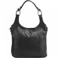 thumbnail image 1 of Silvia Womens Everyday Leather Shoulder Handbag, Black, 1 of 1