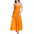 thumbnail image 1 of Silvian Heach womens  Chaivi Linen Maxi Dress, 46, Orange, 1 of 3