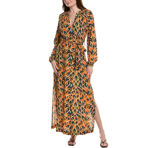 Silvian Heach womens  Getano Maxi Dress, 44, Orange