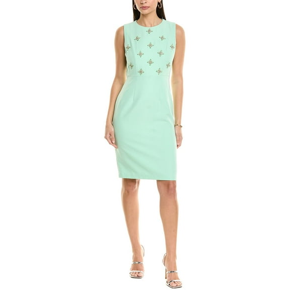 Silvian Heach womens  Weit Midi Dress, 44, Green