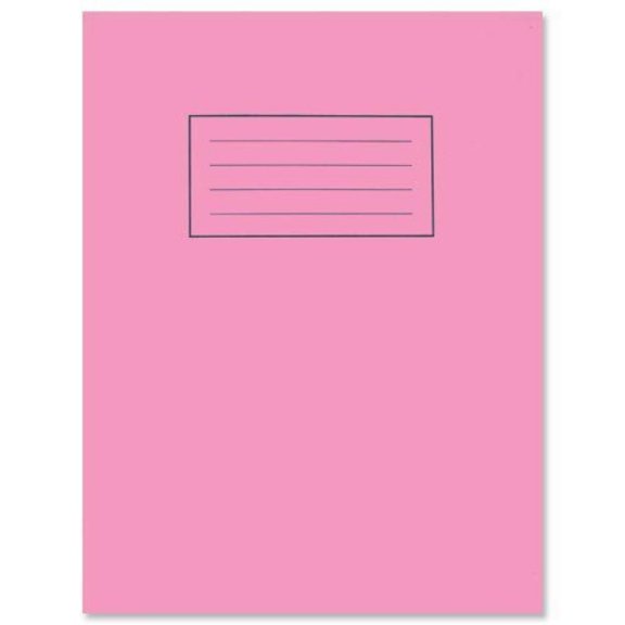 Silvine Exercise Book Plain 75gsm 80 Pages 229x178mm Pink EX112 [Pack of 10]