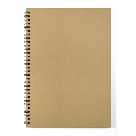Silvine Twin Wire Kraft Sketch Book - 100gsm Kraft Paper (40 Sheets) (A3)