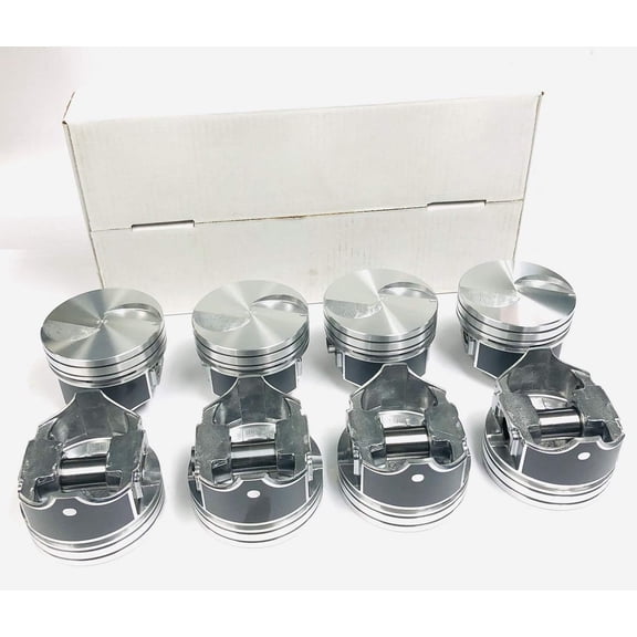 Silvolite Hypereutectic Flat Top +.060" Over Size Pistons compatible with Ford & Mercruiser 7.5L 460 engines (4.420" Bore Diameter)