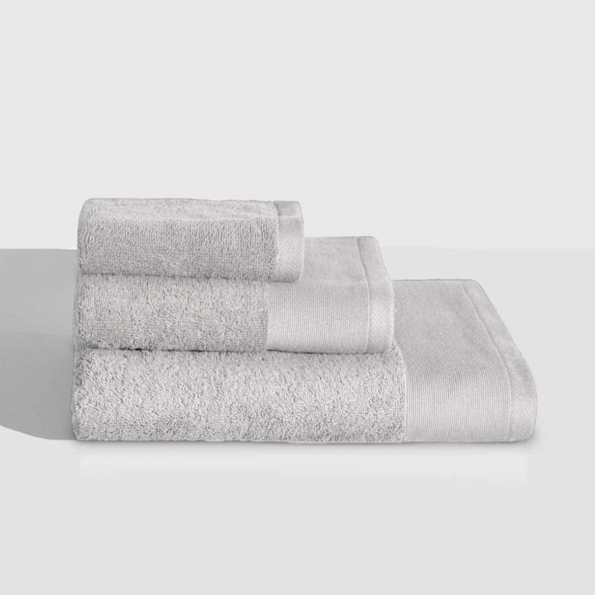 Silvon Luxury Towel Set (Face, Hand & Bath) Woven with Silver