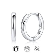 Silvora Pure Sterling Silver Hoop Earring for Women 10mm Small Huggie Hoop Earrings Hypoallergenic Lightweight Cartilage Earring Jewelry Gift for Girlfriend Valentines Day