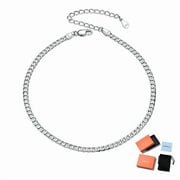 SILVORA Cuban Link Chain Anklets for Women 925 Sterling Silver 8.6-10 Inch Adjustable Waterproof Ankle Bracelets Summer Beach Holiday, Birthday, Mothers Day Gifts