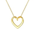 thumbnail image 1 of Silvora Gold Plated Hollow Out Heart Pendant Necklaces for Women S925 Sterling Silver Delicate Necklace Jewelry Gift for Wife Mom Daughter, 1 of 8