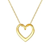 Gold Plated Hollow Out Heart Pendant Necklaces for Women S925 Sterling Silver Delicate Necklace Jewelry Gift for Wife Mom Daughter