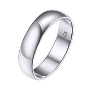Silvora 925 Sterling Silver Rings for Women Polished 5mm Width Engagement Mens Wedding Band Ring No Tarnish Jewelry Gifts, Size 11