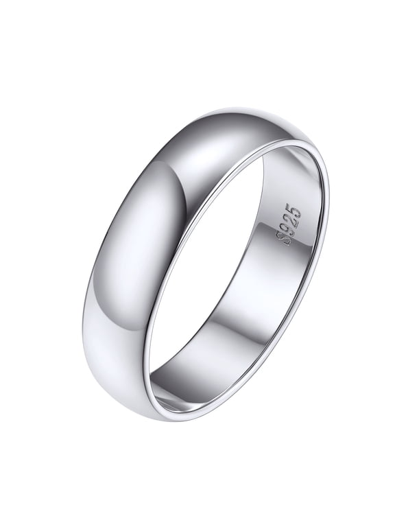 925 Sterling Silver Knuckle Ring, Polished Stackable Wedding Band, Size 8