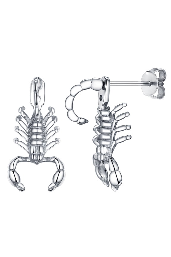 925 Sterling Silver Scorpion Stud Earrings for Women Animal Statement Earrings Hypoallergenic Jewelry for Sensitive Skin