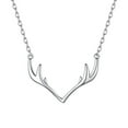 thumbnail image 1 of Silvora Silver Necklaces for Women Vintage Antler Deer Shape Pendant Necklace Dainty Ladies Trendy Jewelry Mother's Day, Christmas, Valentines Day, Birthday Gifts, 1 of 8