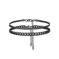 thumbnail image 1 of Silvora Black Layered Anklets for Women Stackable Flat Snakle Chain Cuban Link Chain Ankle Bracelet Set Waterproof Foot Chain Summer Beach Boho Jewelry Gifts for Mom Mothers Day, 1 of 6